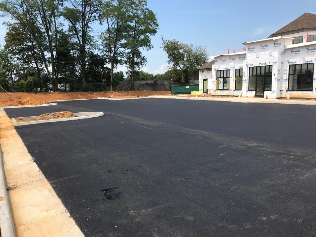 commercial parking lot paving